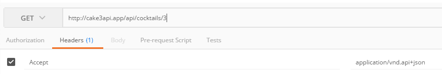 API Request Headers for view action